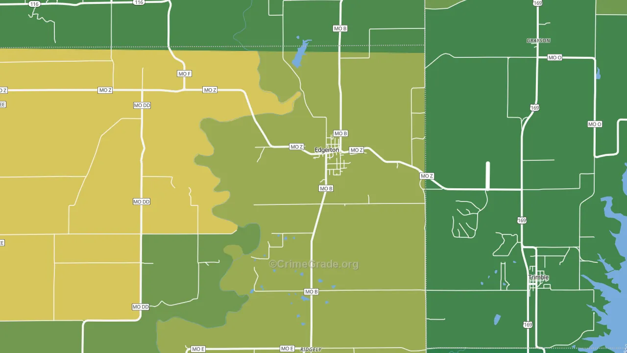Edgerton, MO Map of Murder Rates
