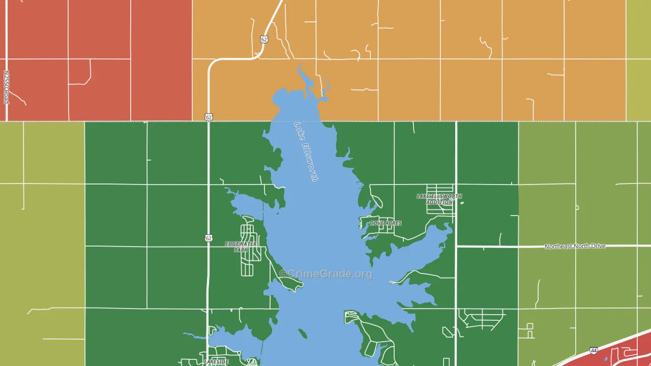 Edgewater Park, OK Map of Murder Rates