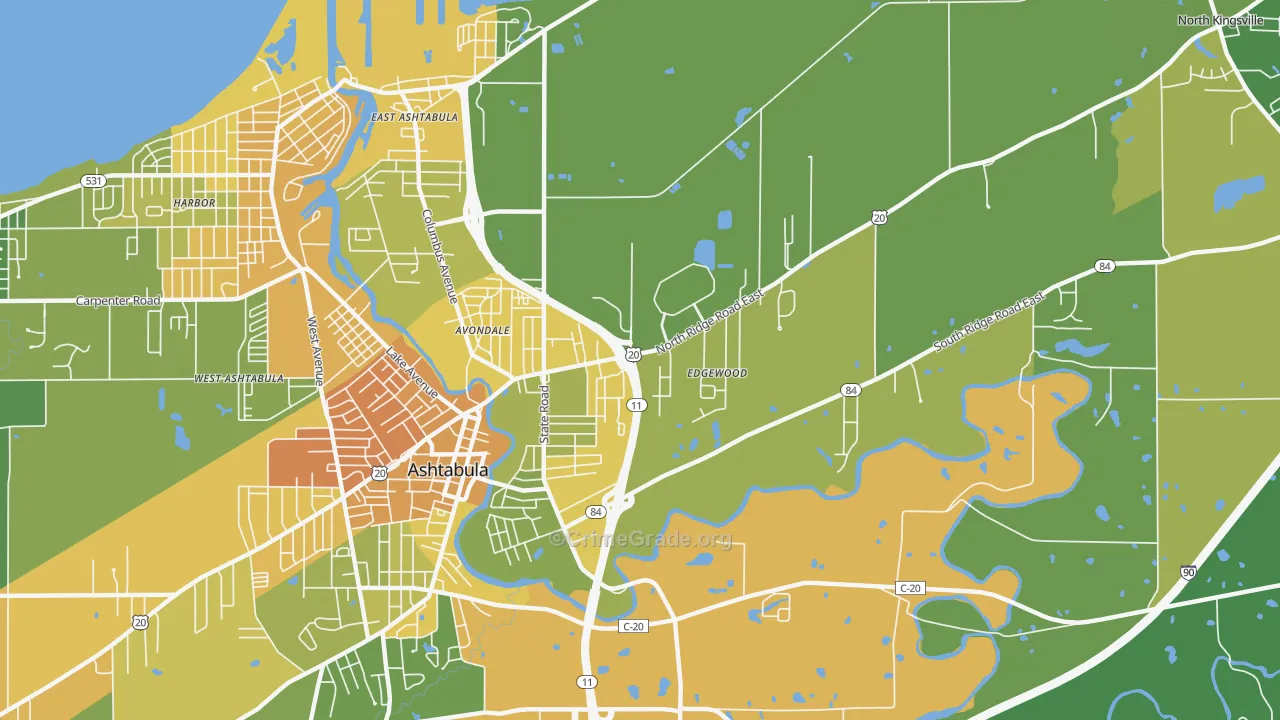 Edgewood, OH Map of Murder Rates