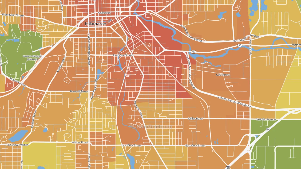 Edison, Kalamazoo, MI Map of Murder Rates