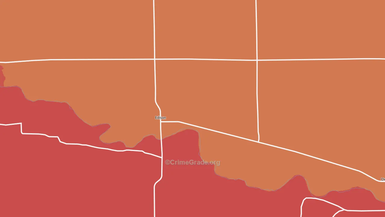 Edison, NE Map of Murder Rates