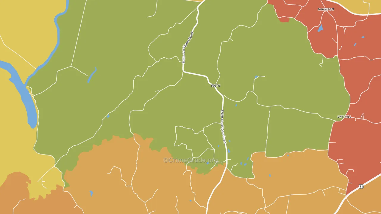Edith, TN Map of Murder Rates
