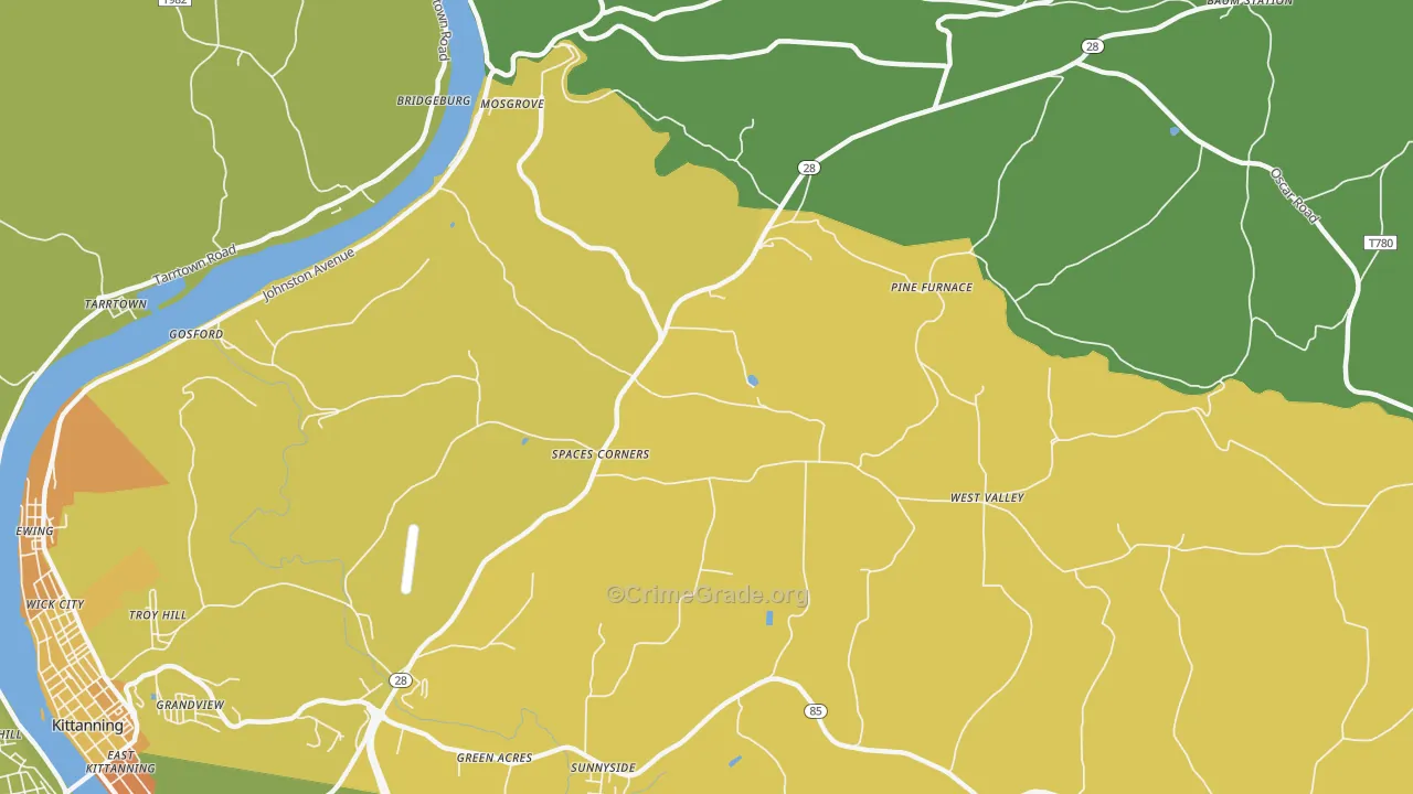 Edmon, PA Map of Murder Rates