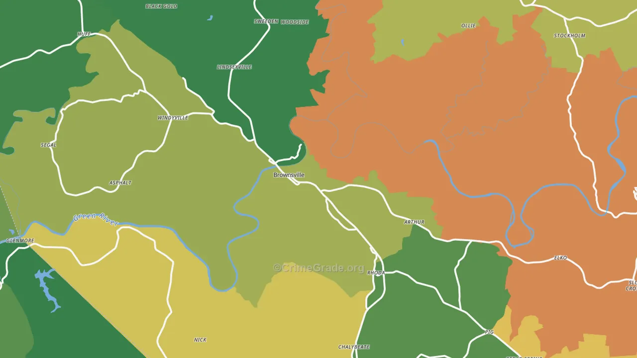 Edmonson County, KY Map of Murder Rates
