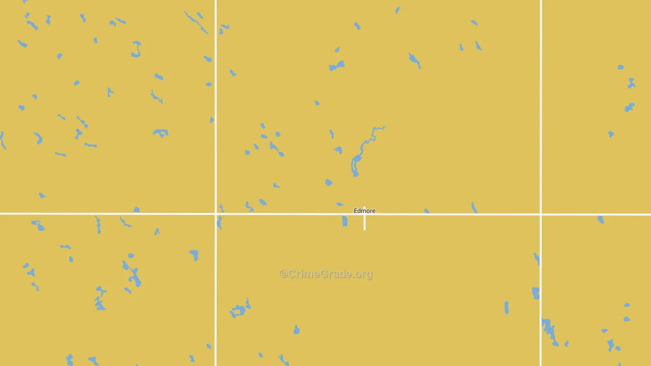 Edmore, ND Map of Murder Rates