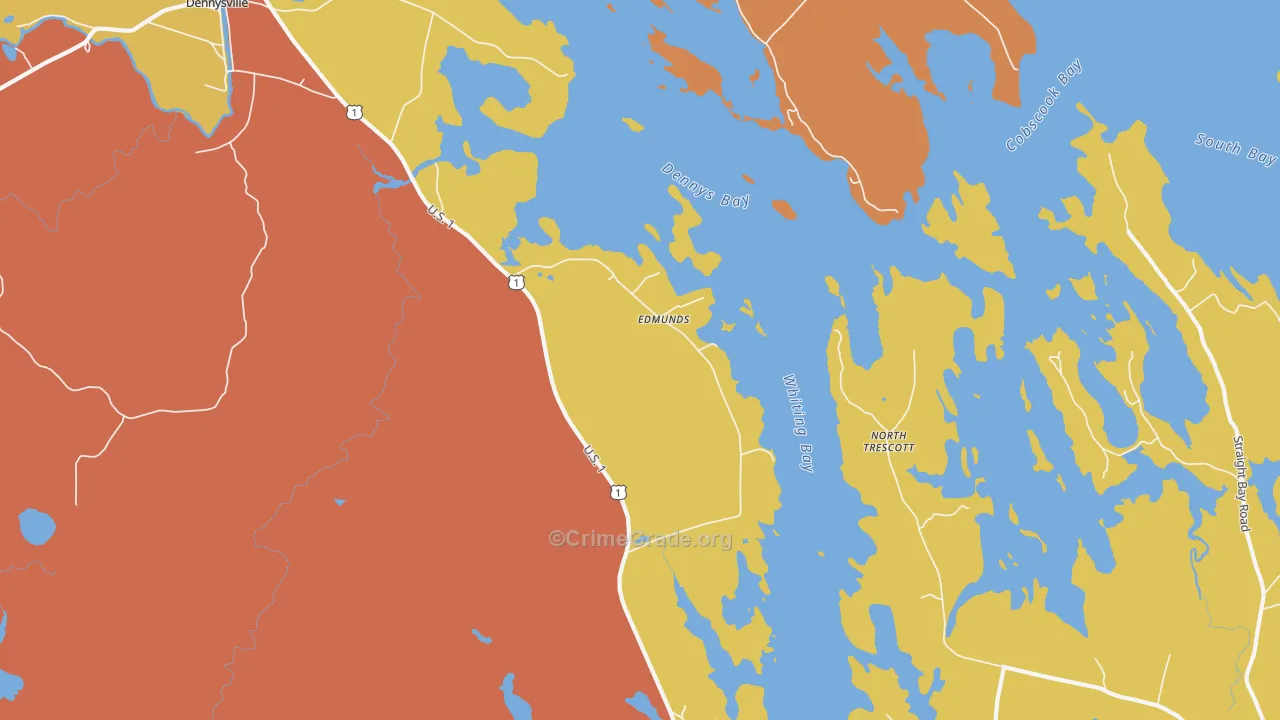 Edmunds, ME Map of Murder Rates
