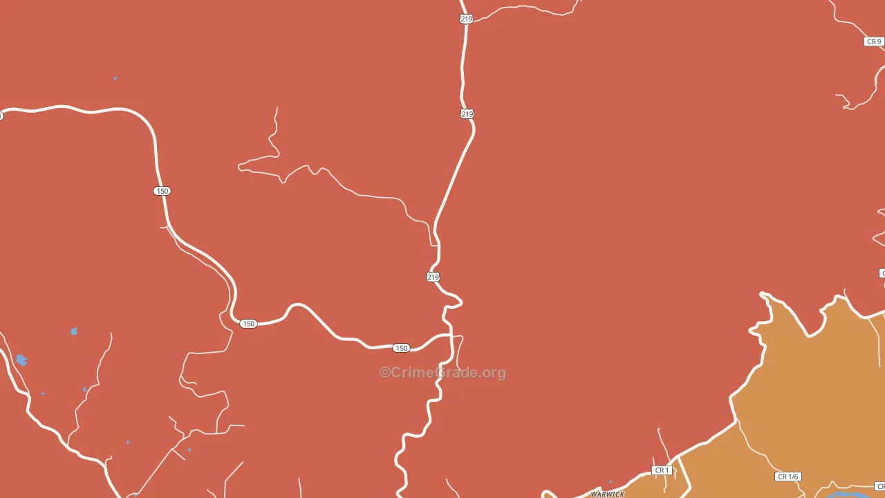 Edray, WV Map of Murder Rates