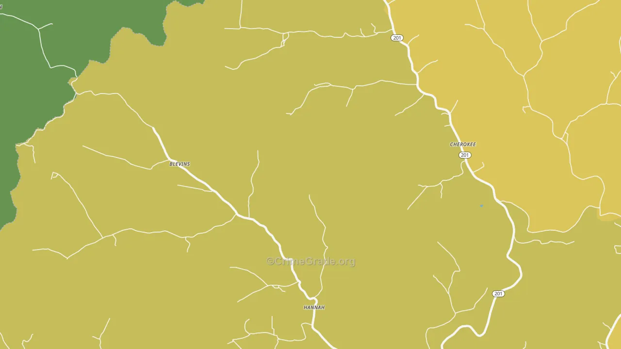 Edsel, KY Map of Murder Rates