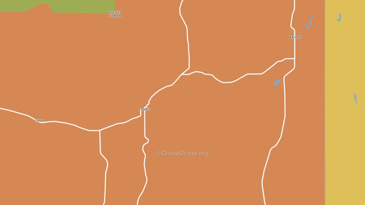 Edwall, WA Map of Murder Rates