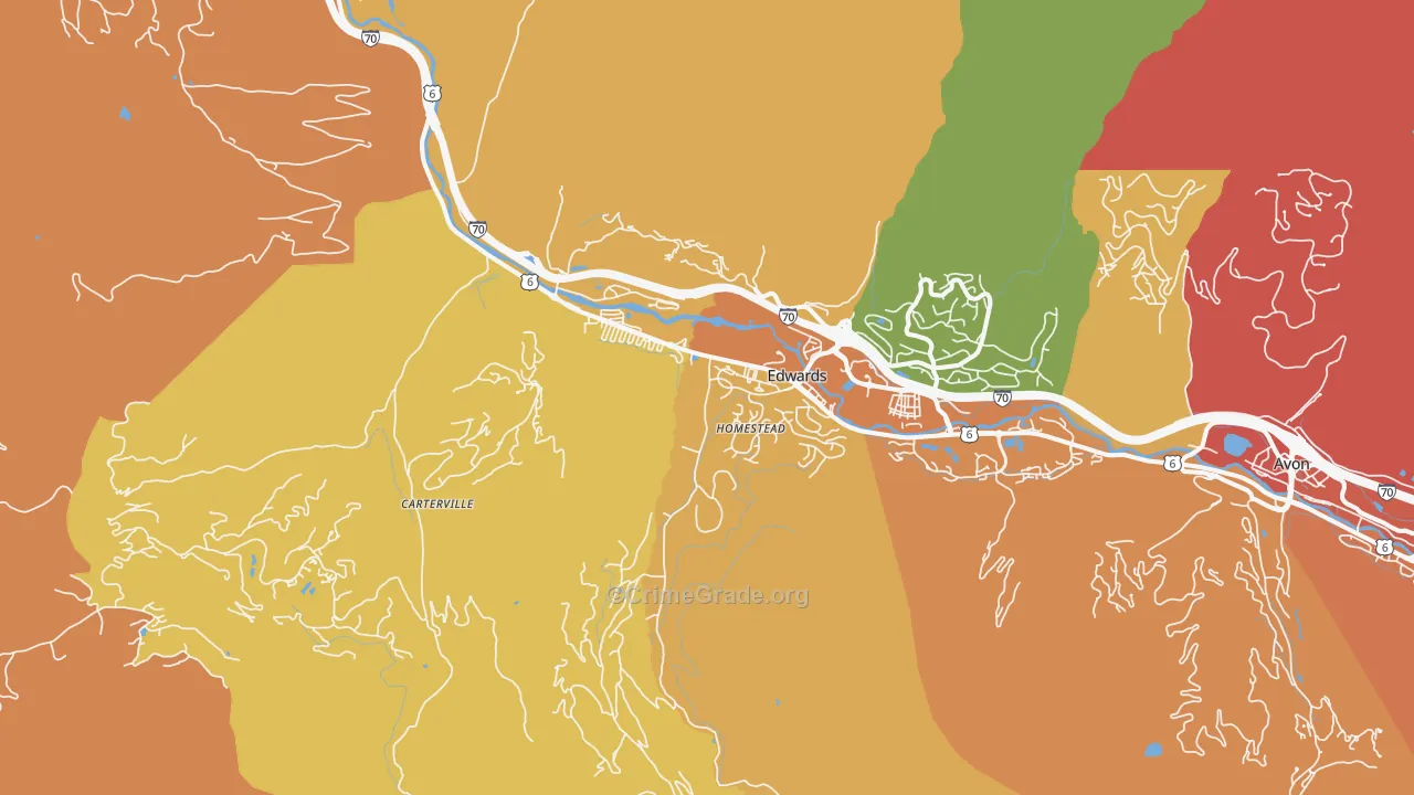 Edwards, CO Map of Murder Rates