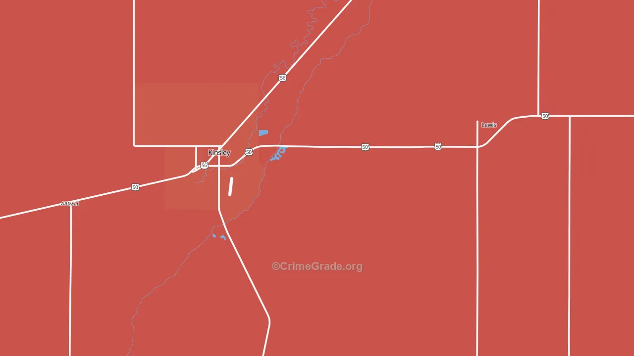 Edwards County, KS Map of Murder Rates