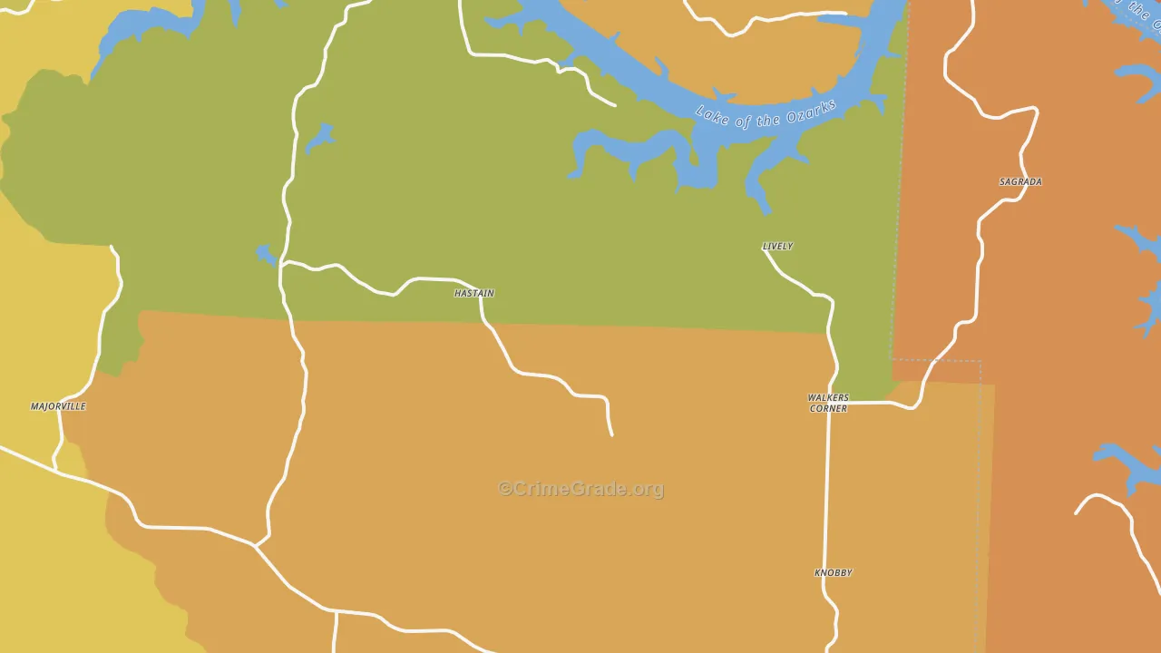 Edwards, MO Map of Murder Rates
