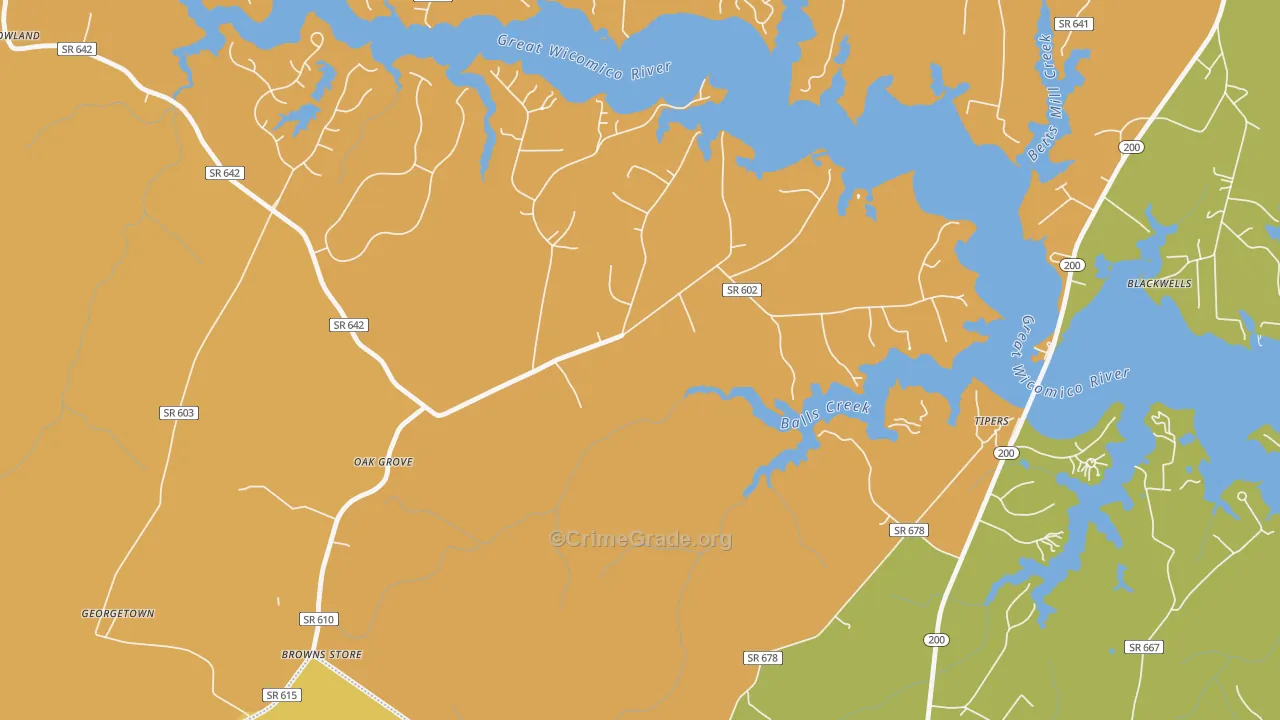 Edwardsville, VA Map of Murder Rates