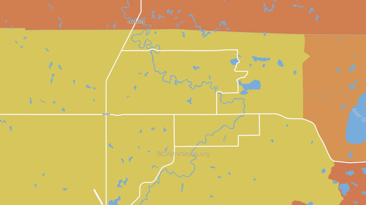 Effie, MN Map of Murder Rates