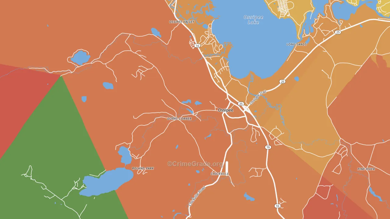 Effingham, NH Map of Murder Rates