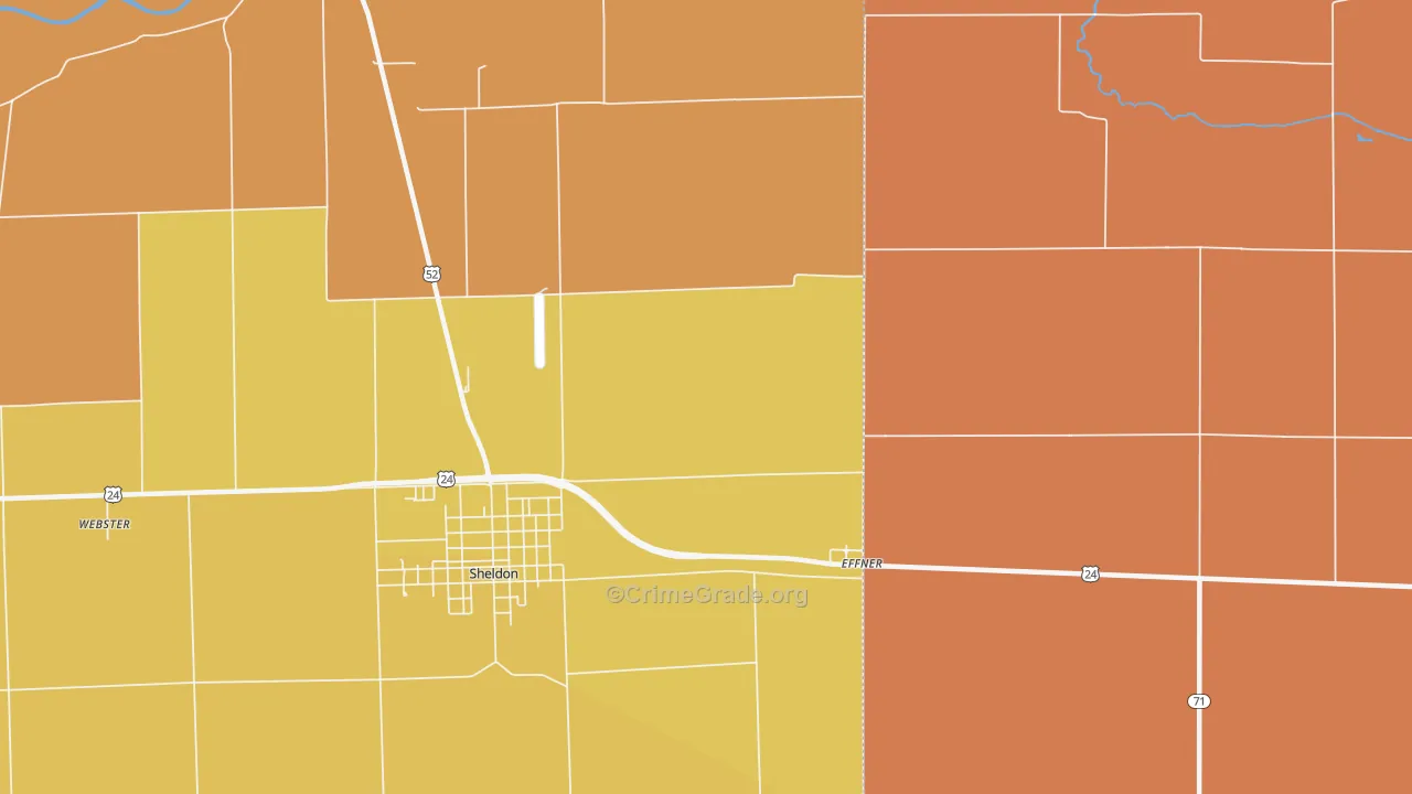 Effner, IL Map of Murder Rates