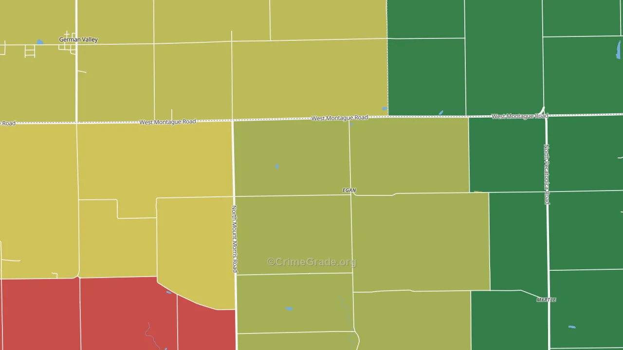 Egan, IL Map of Murder Rates