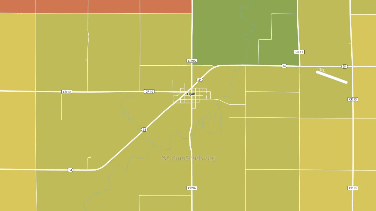 Egan, SD Map of Murder Rates