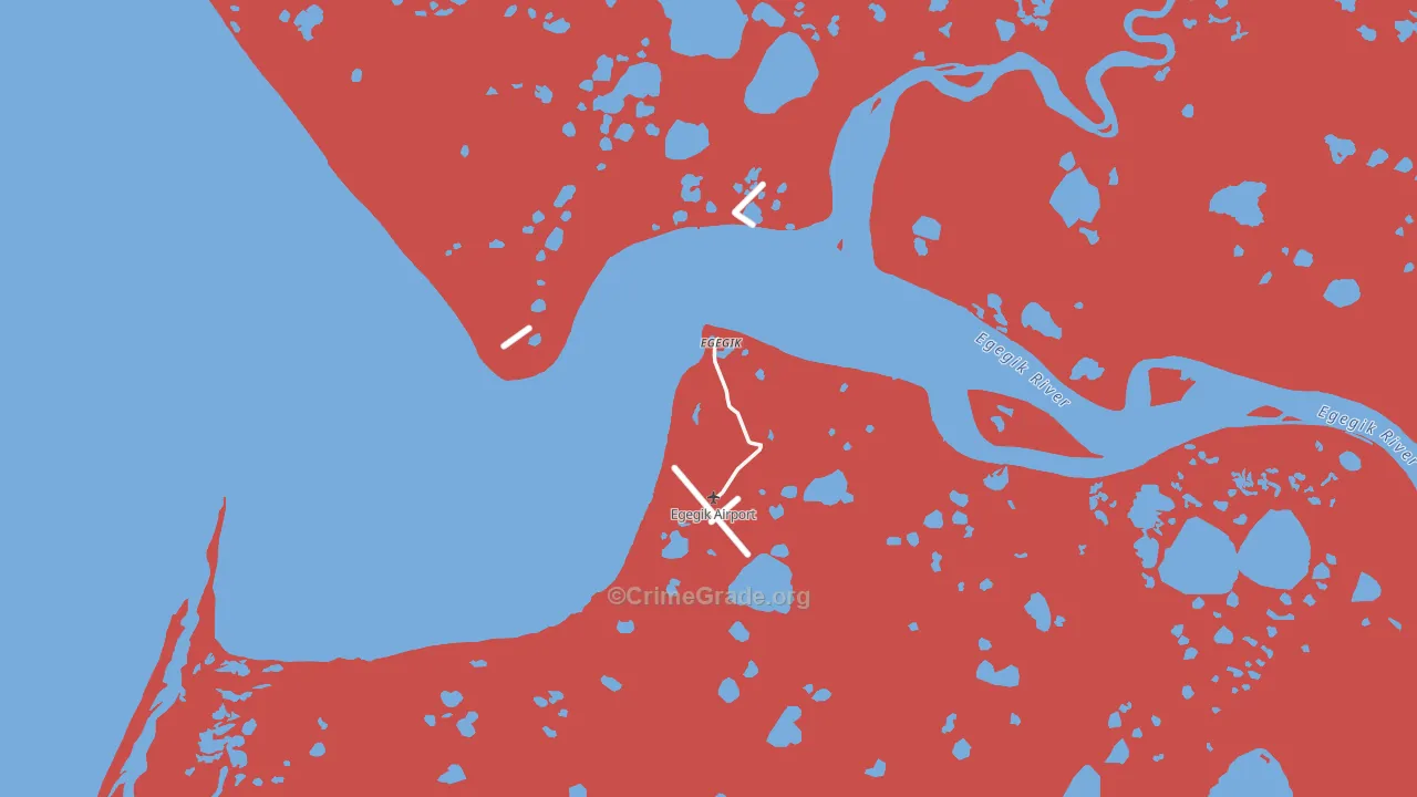 Egegik, AK Map of Murder Rates