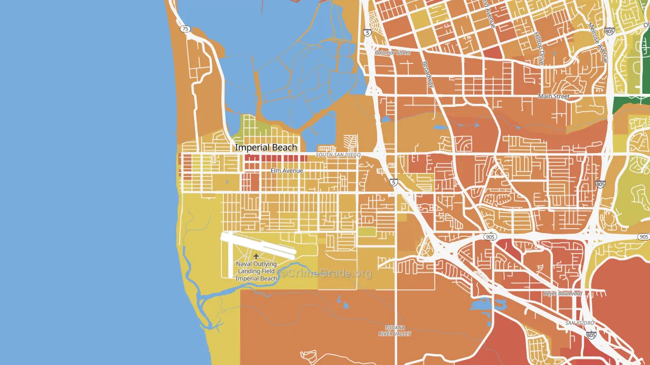 Egger Highlands, San Diego, CA Map of Murder Rates