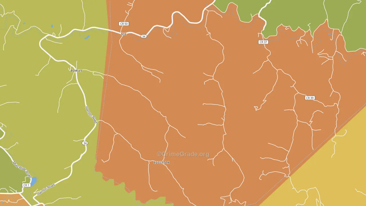 Eggleton, WV Map of Murder Rates
