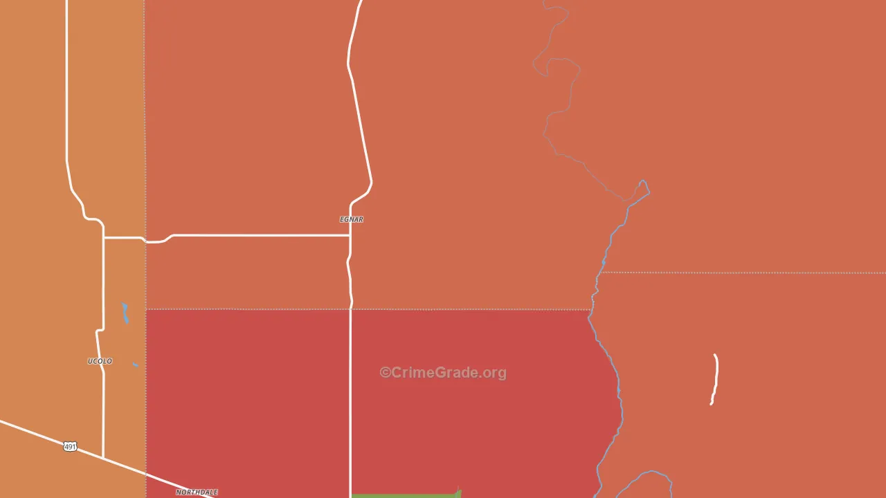 Egnar, CO Map of Murder Rates