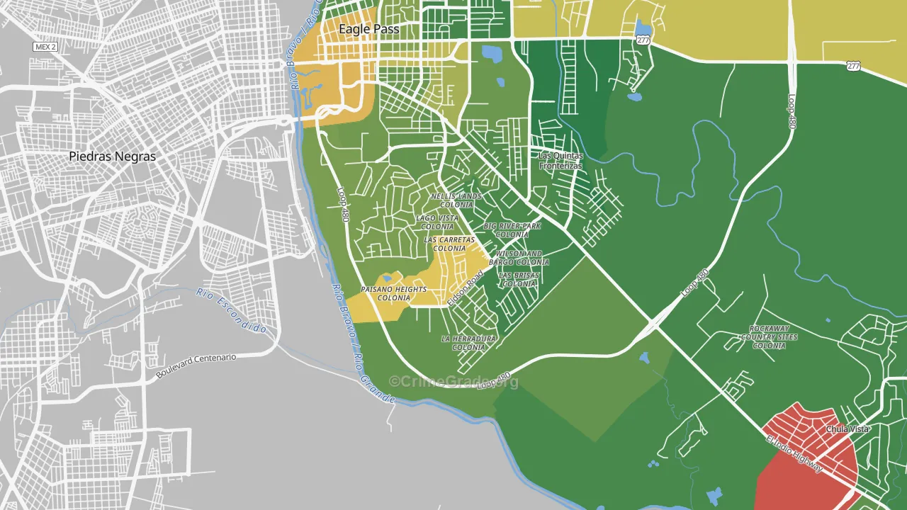Eidson Road, TX Map of Murder Rates