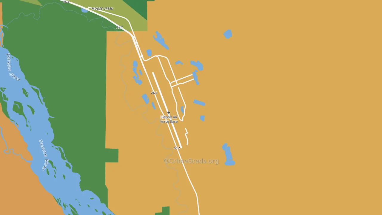 Eielson Afb, AK Map of Murder Rates