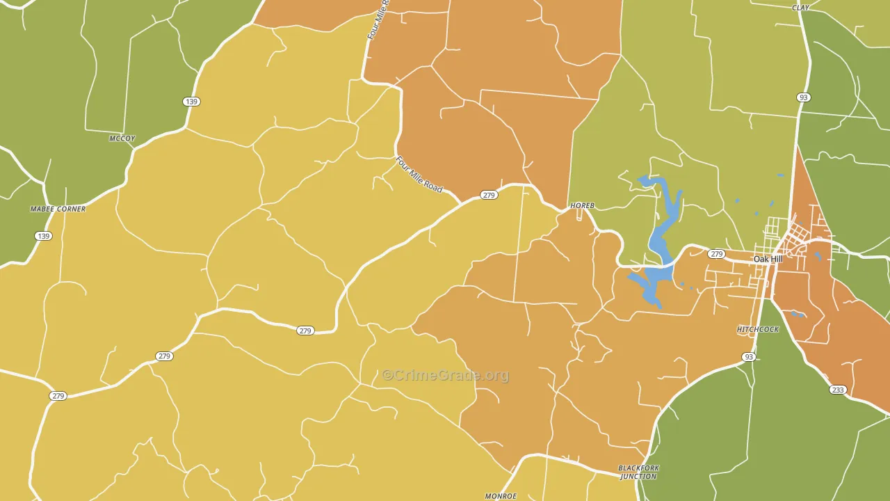 Eifort, OH Map of Murder Rates