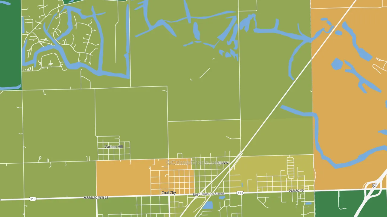 Eileen, IL Map of Murder Rates