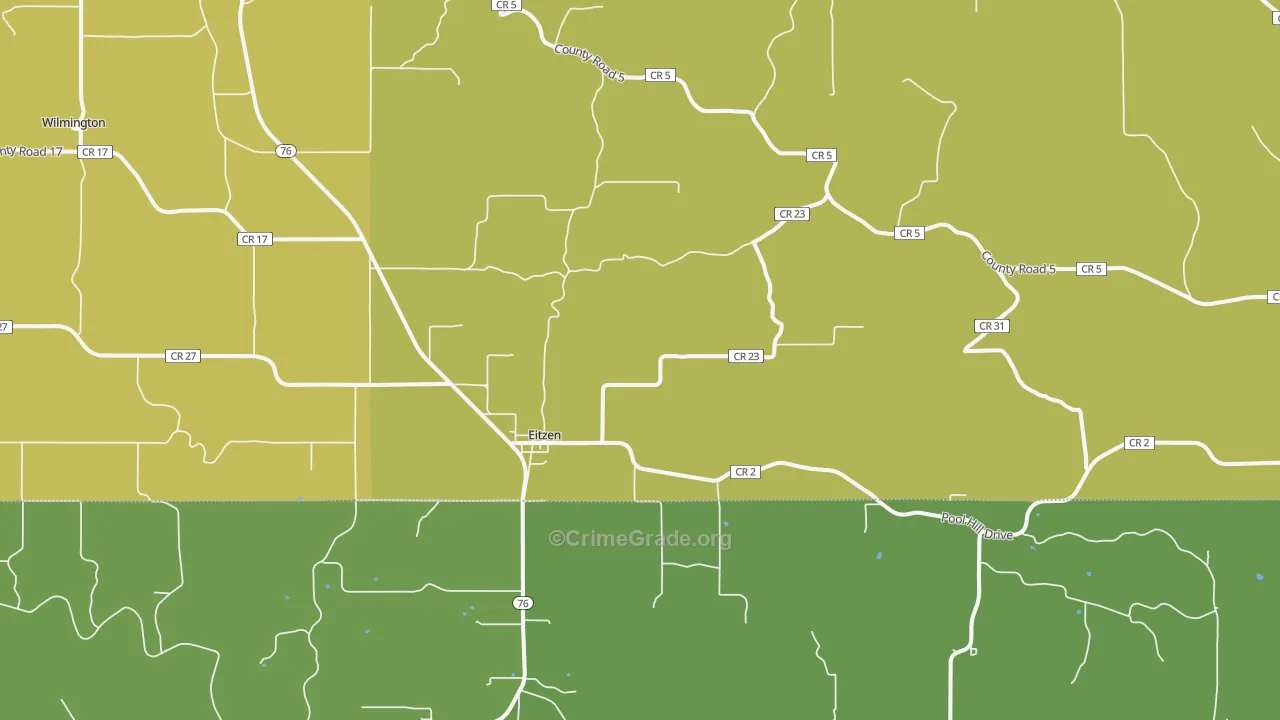 Eitzen, MN Map of Murder Rates