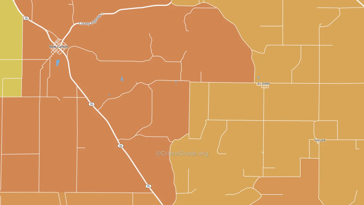 El Dara, IL Map of Murder Rates
