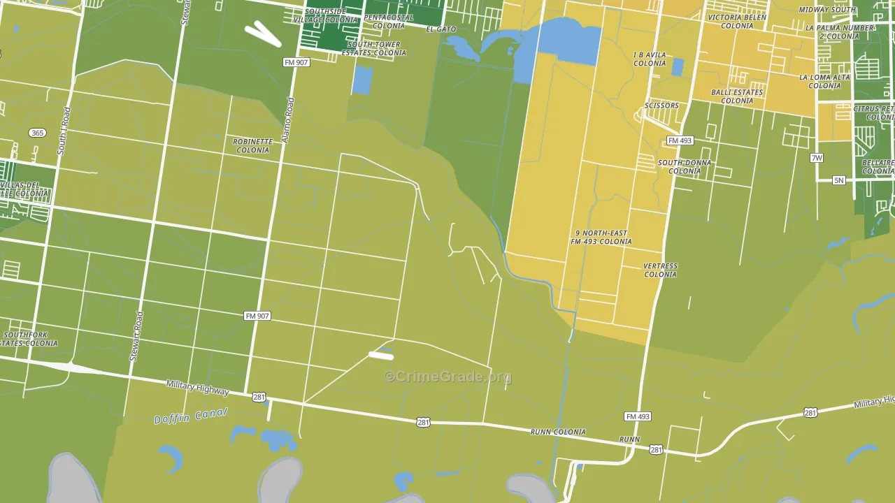 El Gato, TX Map of Murder Rates