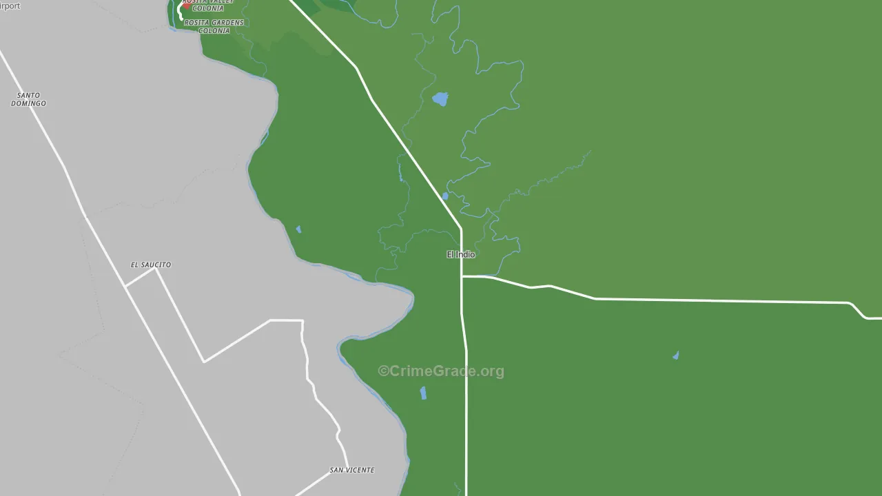 El Indio, TX Map of Murder Rates