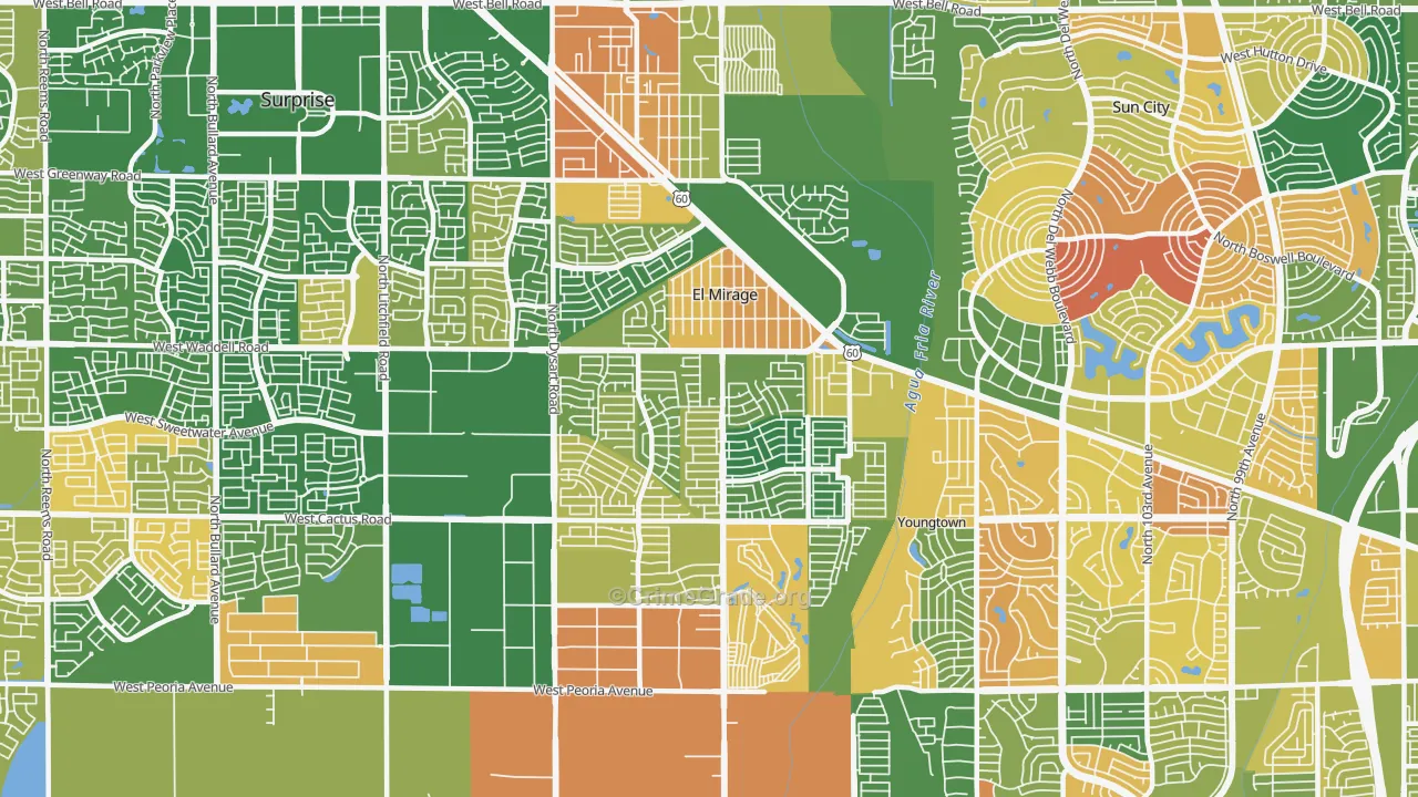 El Mirage, AZ Map of Murder Rates