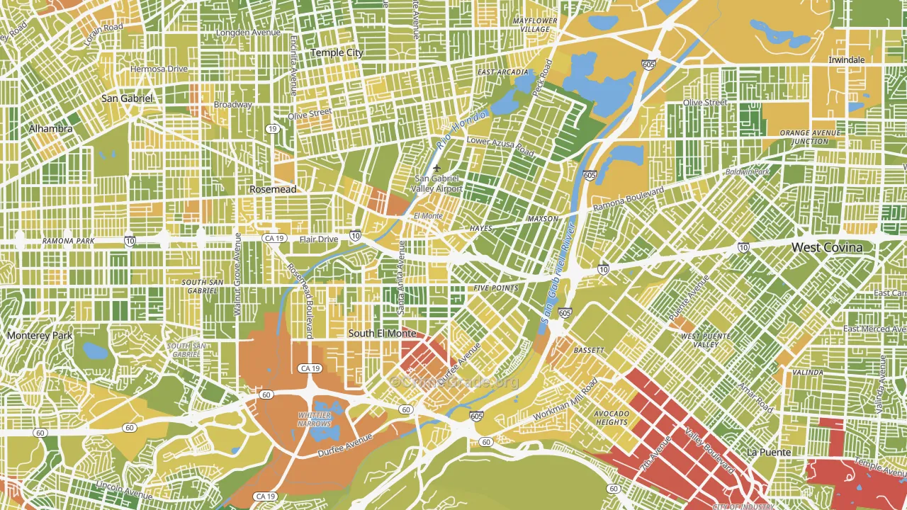 El Monte, CA Map of Murder Rates