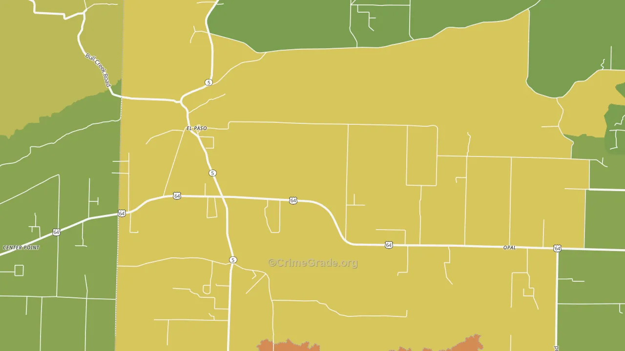 El Paso, AR Map of Murder Rates