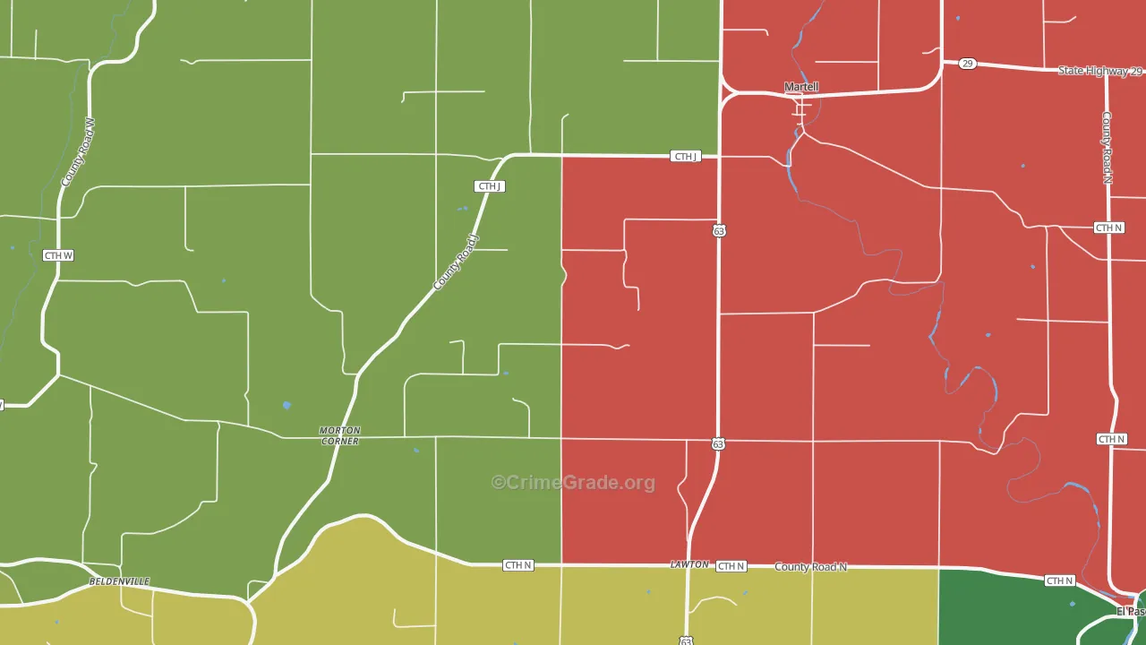 El Paso, WI Map of Murder Rates