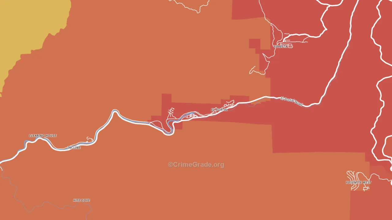 El Portal, CA Map of Murder Rates