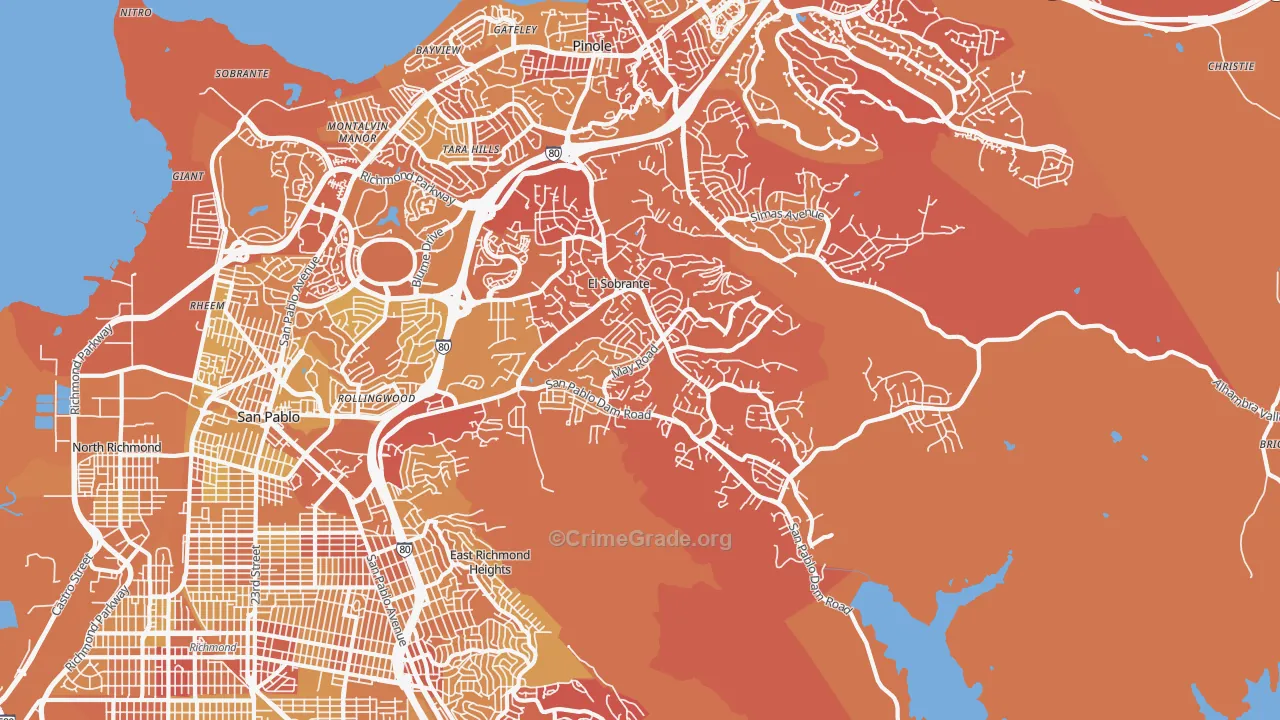 El Sobrante, CA Map of Murder Rates