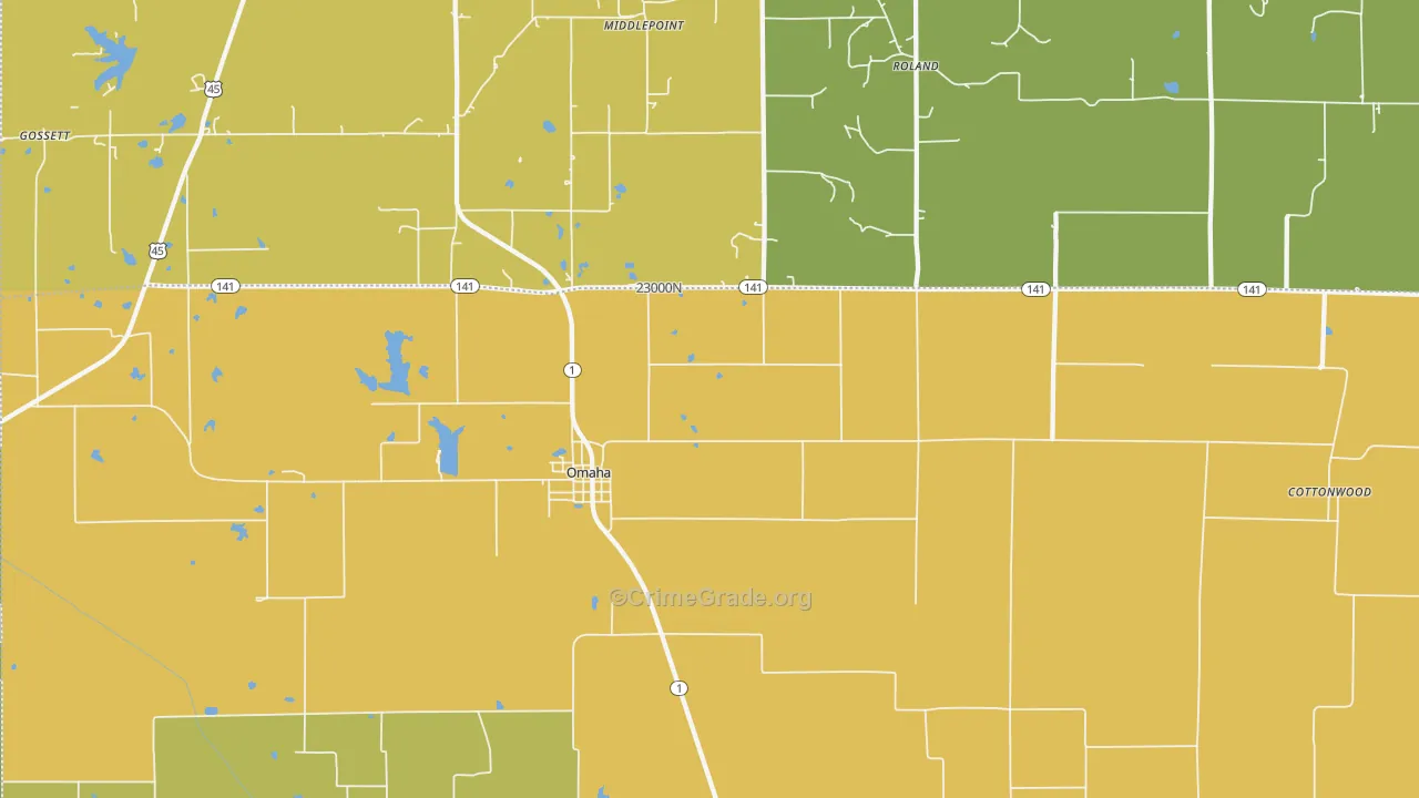 Elba, IL Map of Murder Rates