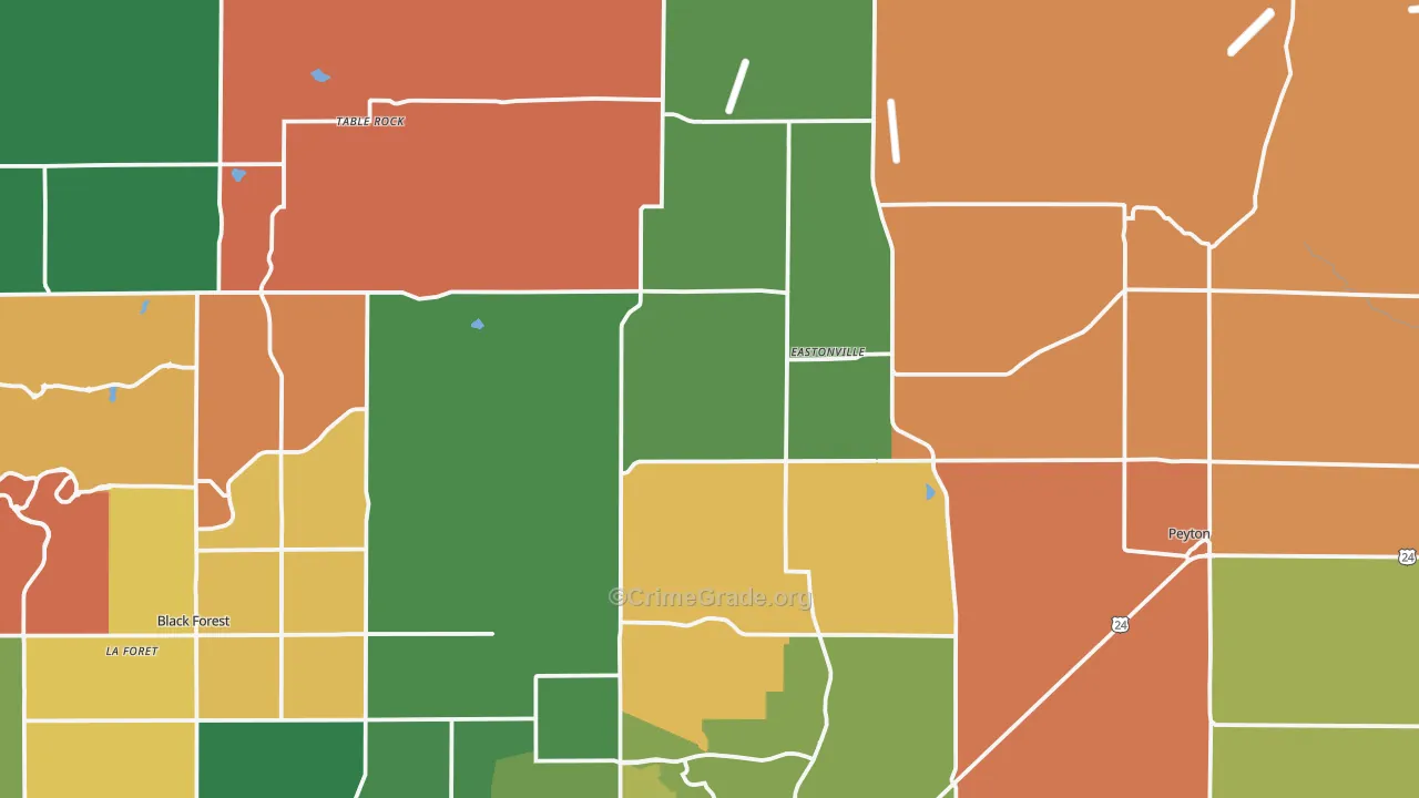Elbert, CO Map of Murder Rates