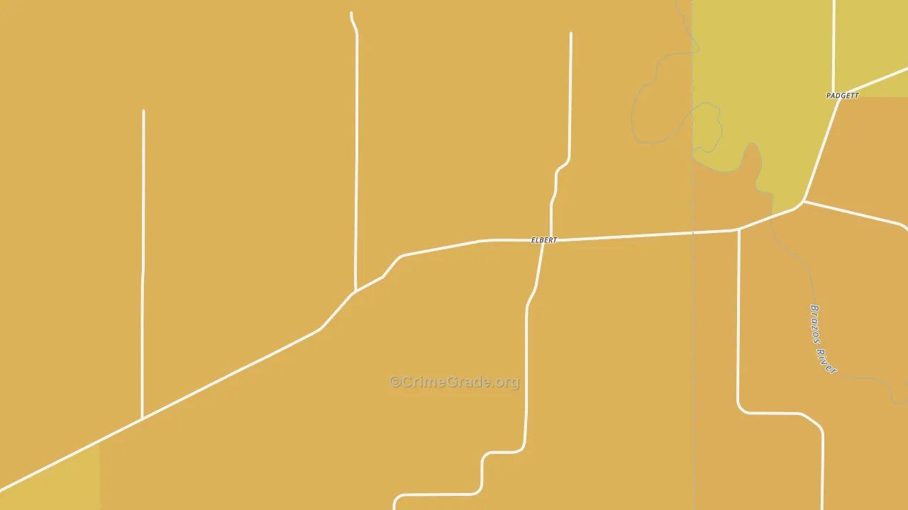 Elbert, TX Map of Murder Rates