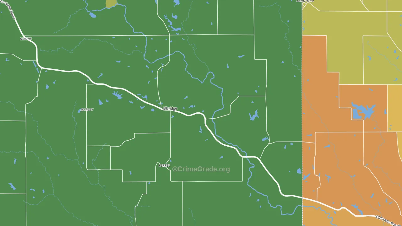 Elbridge, IL Map of Murder Rates