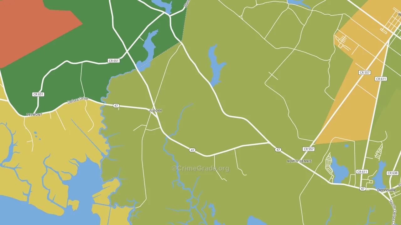 Eldora, NJ Map of Murder Rates