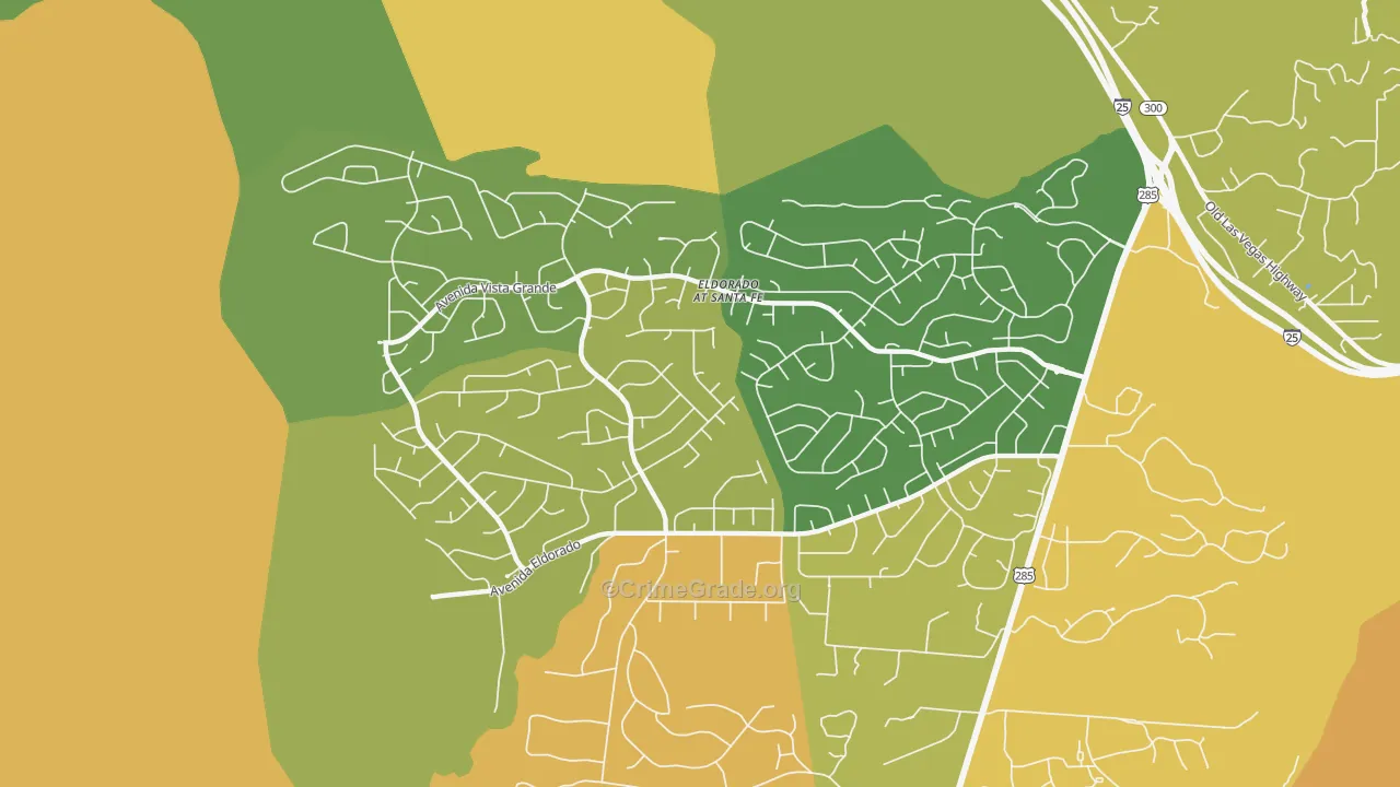 Eldorado at Santa Fe, NM Map of Murder Rates