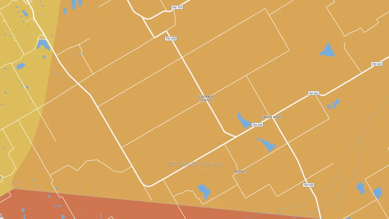 Eldorado Center, TX Map of Murder Rates