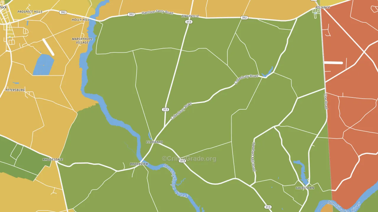 Eldorado, MD Map of Murder Rates