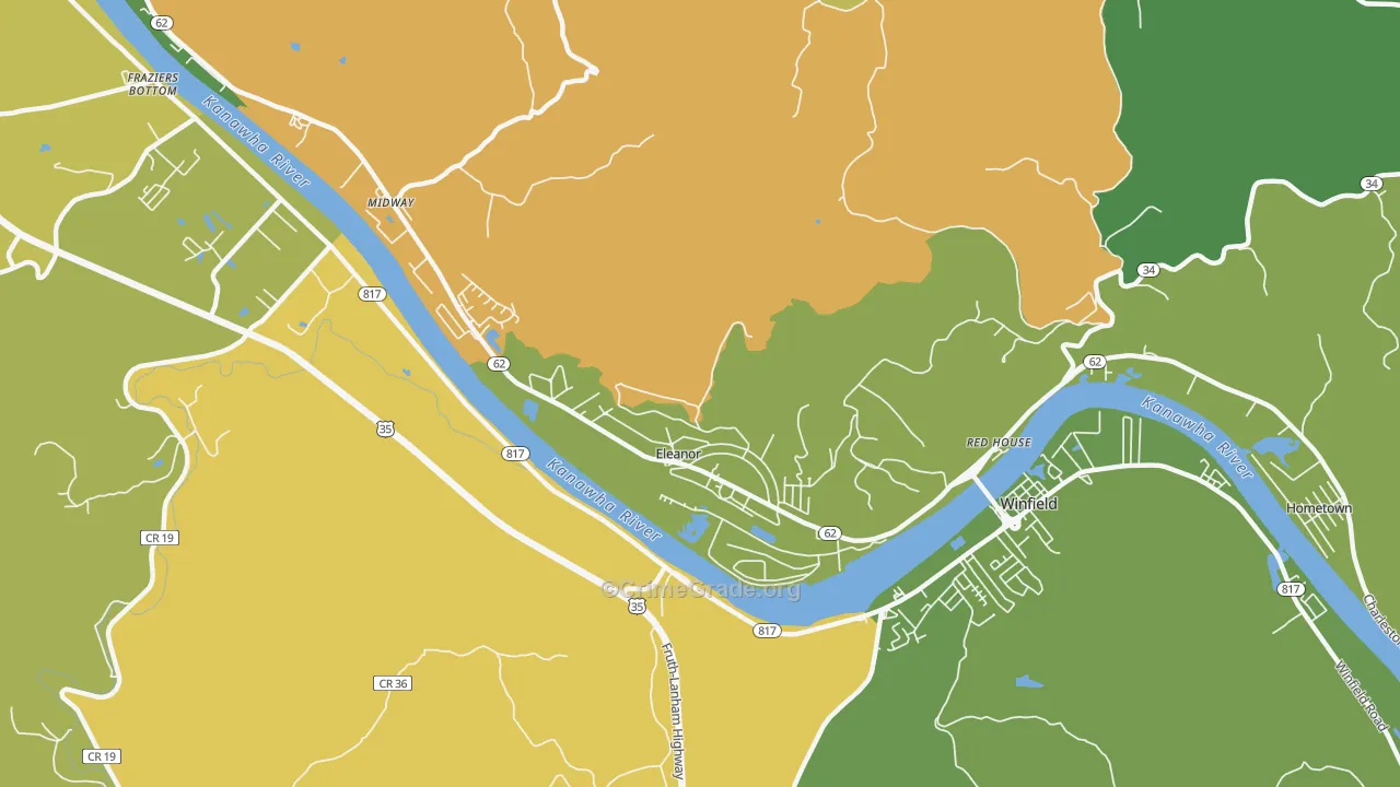 Eleanor, WV Map of Murder Rates