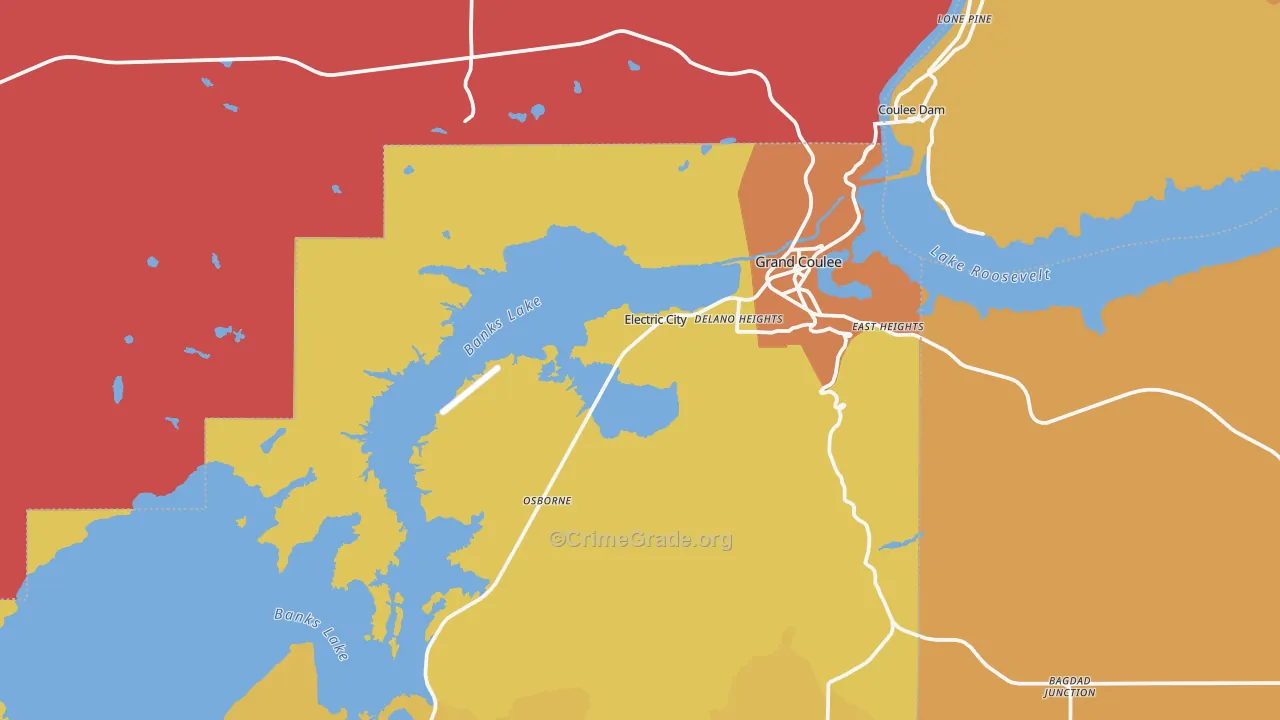 Electric City, WA Map of Murder Rates
